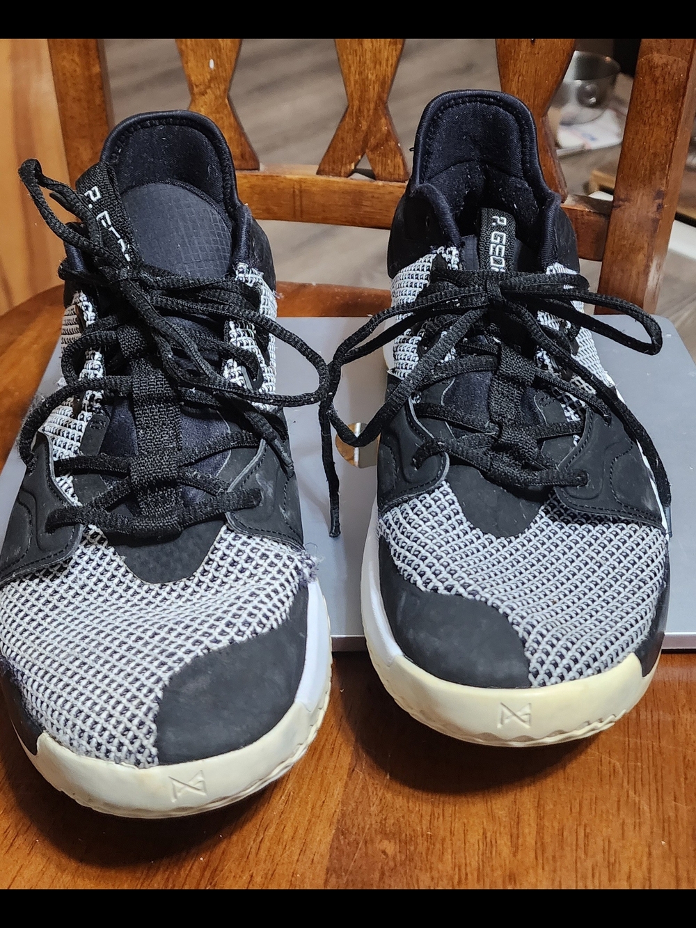 Nike P. George Black and Gray Men's Athletic Shoes Sz 10.5